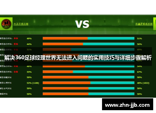 解决360足球经理世界无法进入问题的实用技巧与详细步骤解析