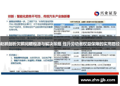 赵鹏剖析欠薪问题根源与解决策略 提升劳动者权益保障的实用路径