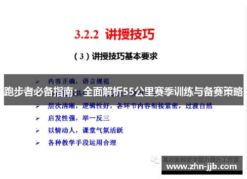 跑步者必备指南：全面解析55公里赛季训练与备赛策略